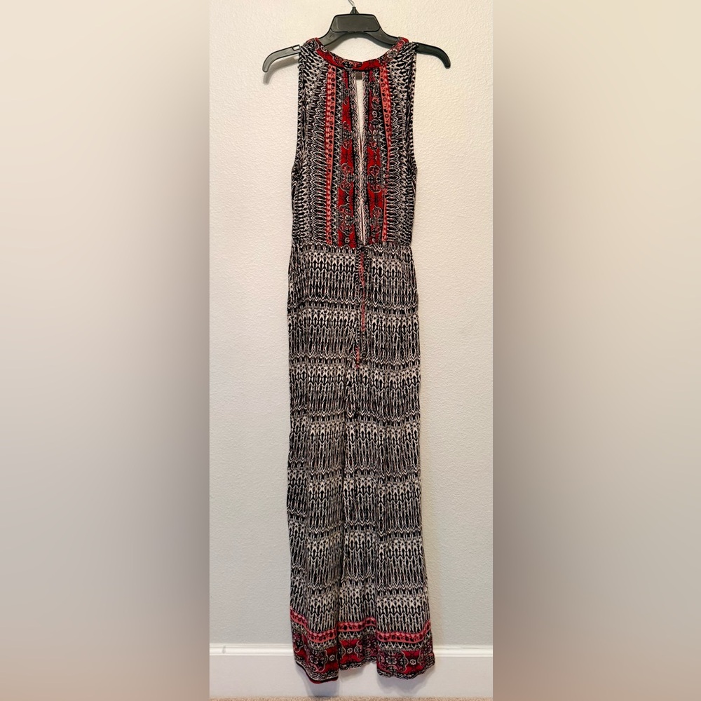 Angie Black and Red Backless Jumpsuit One Piece